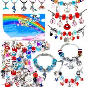 Unicorns Are Real Charm Bracelet Making Kit Beads Charms Bracelets New